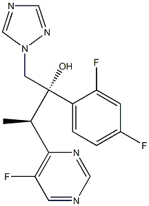 (2R,3S/2S,3R)-3-(5-FLUOROPYRIMIDINE-4-YL)-2-(2,4-DIFLUOROPHENYL)-1-(1H-1,2,4-TRIAZOLE-1-YL) BUTYL-2-ALCOHOL Struktur