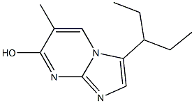 3-(1-ETHYLPROPYL)-6-METHYLIMIDAZO[1,2-A]PYRIMIDIN-7-OL 化学構造式