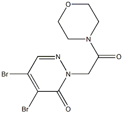 4,5-DIBROMO-2-(2-MORPHOLIN-4-YL-2-OXOETHYL)PYRIDAZIN-3(2H)-ONE,,结构式