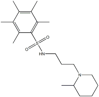 N1-[3-(2-methylpiperidino)propyl]-2,3,4,5,6-pentamethylbenzene-1-sulfonamide