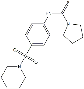 N1-[4-(piperidinosulfonyl)phenyl]pyrrolidine-1-carbothioamide Structure