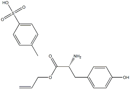 allyl (2R)-2-amino-3-(4-hydroxyphenyl)propanoate 4-toluenesulfonate 化学構造式