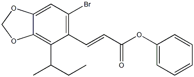 4-(sec-butyl)phenyl (E)-3-(6-bromo-1,3-benzodioxol-5-yl)-2-propenoate