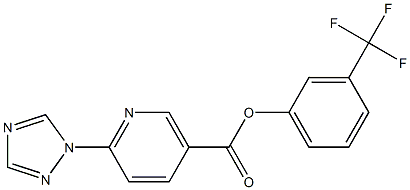 3-(trifluoromethyl)phenyl 6-(1H-1,2,4-triazol-1-yl)nicotinate 化学構造式