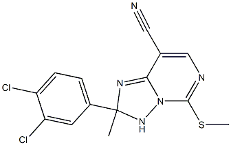 2-(3,4-dichlorophenyl)-2-methyl-5-(methylthio)-2,3-dihydro[1,2,4]triazolo[1,5-c]pyrimidine-8-carbonitrile Structure