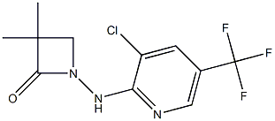 1-{[3-chloro-5-(trifluoromethyl)-2-pyridinyl]amino}-3,3-dimethyl-2-azetanone Structure