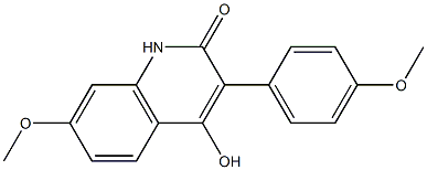 4-hydroxy-7-methoxy-3-(4-methoxyphenyl)quinolin-2(1H)-one,,结构式