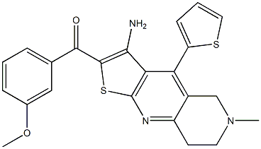 [3-amino-6-methyl-4-(2-thienyl)-5,6,7,8-tetrahydrothieno[2,3-b][1,6]naphthyridin-2-yl](3-methoxyphenyl)methanone