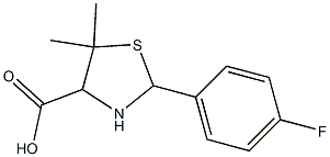 2-(4-fluorophenyl)-5,5-dimethyl-1,3-thiazolane-4-carboxylic acid|