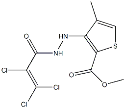 methyl 4-methyl-3-[2-(2,3,3-trichloroacryloyl)hydrazino]thiophene-2-carboxylate Struktur