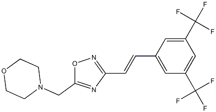 4-({3-[3,5-di(trifluoromethyl)styryl]-1,2,4-oxadiazol-5-yl}methyl)morpholin e Structure