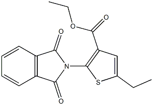 ethyl 2-(1,3-dioxo-2,3-dihydro-1H-isoindol-2-yl)-5-ethylthiophene-3-carboxylate Struktur