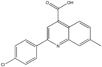 2-(4-chlorophenyl)-7-methylquinoline-4-carboxylic acid 结构式