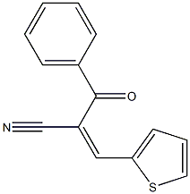 2-benzoyl-3-(2-thienyl)acrylonitrile 化学構造式
