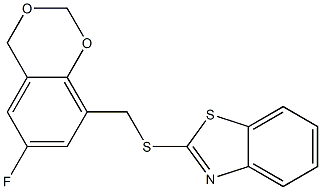 2-{[(6-fluoro-4H-1,3-benzodioxin-8-yl)methyl]thio}-1,3-benzothiazole