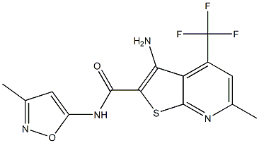 3-amino-6-methyl-N-(3-methyl-5-isoxazolyl)-4-(trifluoromethyl)thieno[2,3-b]pyridine-2-carboxamide