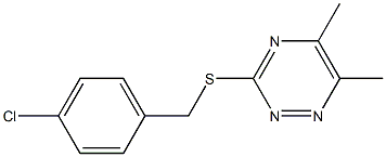 4-chlorobenzyl 5,6-dimethyl-1,2,4-triazin-3-yl sulfide Structure