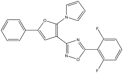  5-(2,6-difluorophenyl)-3-[5-phenyl-2-(1H-pyrrol-1-yl)-3-furyl]-1,2,4-oxadiazole