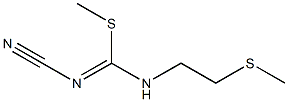 1-{[(cyanoimino)(methylthio)methyl]amino}-2-(methylthio)ethane Struktur