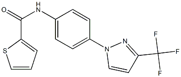 N2-{4-[3-(trifluoromethyl)-1H-pyrazol-1-yl]phenyl}thiophene-2-carboxamide 结构式