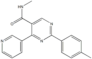 N-methyl-2-(4-methylphenyl)-4-(3-pyridinyl)-5-pyrimidinecarboxamide,,结构式