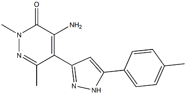 4-amino-2,6-dimethyl-5-[5-(4-methylphenyl)-1H-pyrazol-3-yl]-2,3-dihydropyridazin-3-one|