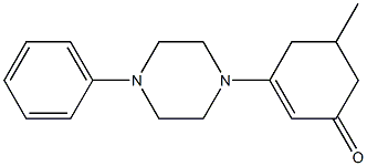 5-methyl-3-(4-phenylpiperazino)-2-cyclohexen-1-one Struktur