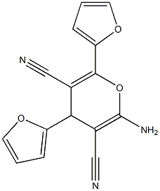 2-amino-4,6-di(2-furyl)-4H-pyran-3,5-dicarbonitrile