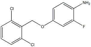 4-[(2,6-dichlorobenzyl)oxy]-2-fluorophenylamine Struktur