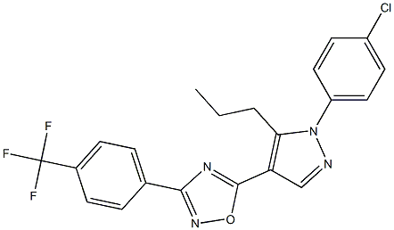 5-[1-(4-chlorophenyl)-5-propyl-1H-pyrazol-4-yl]-3-[4-(trifluoromethyl)phenyl]-1,2,4-oxadiazole