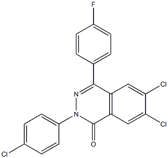 6,7-dichloro-2-(4-chlorophenyl)-4-(4-fluorophenyl)-1(2H)-phthalazinone Structure