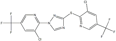 3-chloro-2-(3-{[3-chloro-5-(trifluoromethyl)-2-pyridinyl]sulfanyl}-1H-1,2,4-triazol-1-yl)-5-(trifluoromethyl)pyridine,,结构式