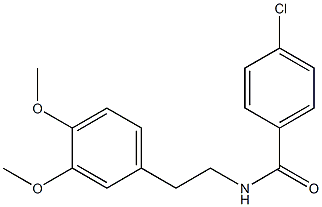 4-chloro-N-(3,4-dimethoxyphenethyl)benzenecarboxamide,,结构式