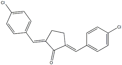 2,5-di(4-chlorobenzylidene)cyclopentan-1-one Struktur