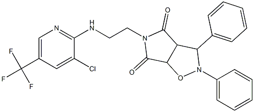 5-(2-{[3-chloro-5-(trifluoromethyl)-2-pyridinyl]amino}ethyl)-2,3-diphenyldihydro-2H-pyrrolo[3,4-d]isoxazole-4,6(3H,5H)-dione 结构式