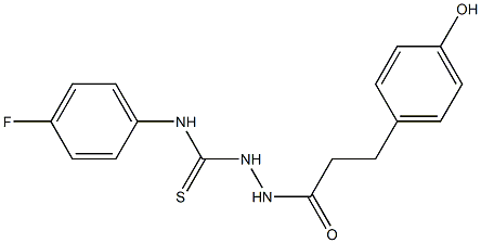 N1-(4-fluorophenyl)-2-[3-(4-hydroxyphenyl)propanoyl]hydrazine-1-carbothioamide Structure