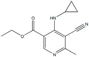 ethyl 5-cyano-4-(cyclopropylamino)-6-methylnicotinate Struktur