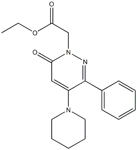 ethyl 2-[6-oxo-3-phenyl-4-piperidino-1(6H)-pyridazinyl]acetate Structure