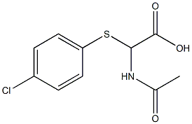 2-(acetylamino)-2-[(4-chlorophenyl)sulfanyl]acetic acid Struktur