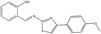 2-({[4-(4-methoxyphenyl)-1,3-thiazol-2-yl]imino}methyl)benzenol 化学構造式