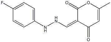 3-{(Z)-[2-(4-fluorophenyl)hydrazino]methylidene}-6-methyl-2H-pyran-2,4-dione 结构式