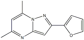 2-(2-furyl)-5,7-dimethylpyrazolo[1,5-a]pyrimidine 化学構造式