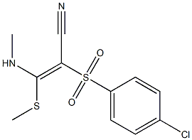 (Z)-2-[(4-chlorophenyl)sulfonyl]-3-(methylamino)-3-(methylsulfanyl)-2-propenenitrile|