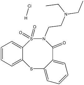 6-[2-(diethylamino)ethyl]-6,7-dihydro-5H-5lambda~6~-dibenzo[d,g][1,6,2]dith iazocine-5,5,7-trione hydrochloride Struktur