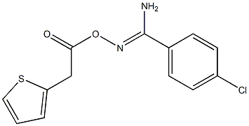 O1-[2-(2-thienyl)acetyl]-4-chlorobenzene-1-carbohydroximamide Structure