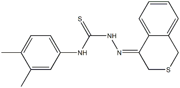 N1-(3,4-dimethylphenyl)-2-(3,4-dihydro-1H-2-benzothiin-4-yliden)hydrazine-1-carbothioamide Struktur