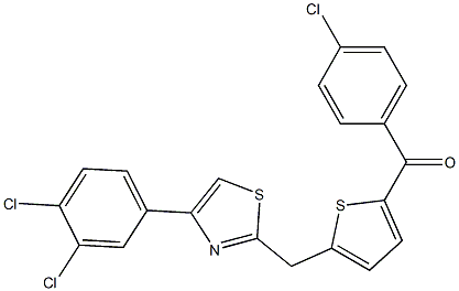 (4-chlorophenyl)(5-{[4-(3,4-dichlorophenyl)-1,3-thiazol-2-yl]methyl}-2-thienyl)methanone