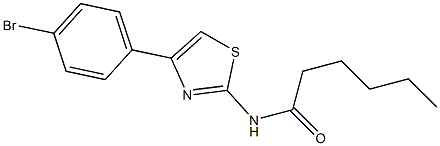 N-[4-(4-bromophenyl)-1,3-thiazol-2-yl]hexanamide Struktur