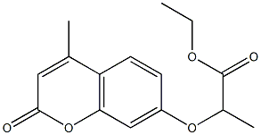 ethyl 2-[(4-methyl-2-oxo-2H-chromen-7-yl)oxy]propanoate 化学構造式