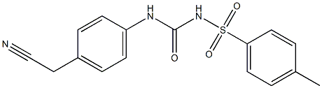 ({[4-(cyanomethyl)anilino]carbonyl}amino)(4-methylphenyl)dioxo-lambda~6~-sulfane Structure